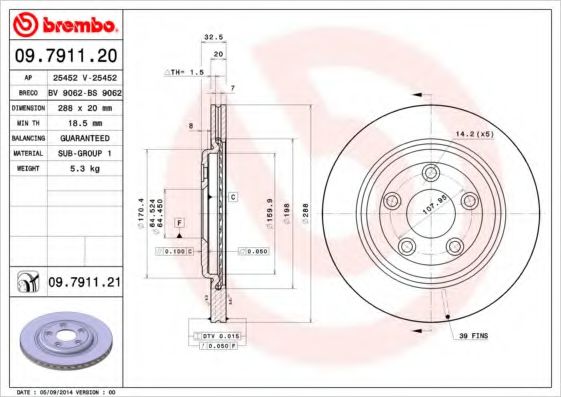 Imagine Disc frana BREMBO 09.7911.21