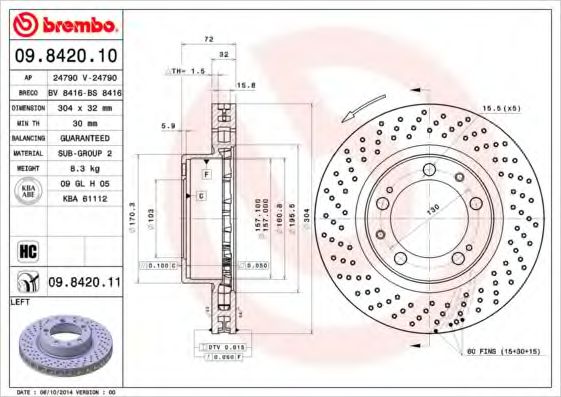 Imagine Disc frana BREMBO 09.8420.10