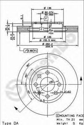 Imagine Disc frana BREMBO 09.8601.75