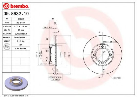 Imagine Disc frana BREMBO 09.8632.10