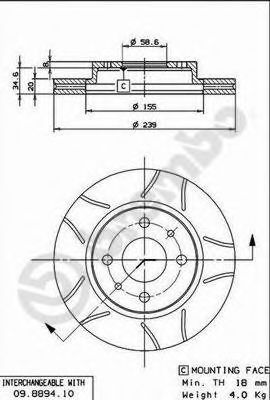 Imagine Disc frana BREMBO 09.8894.75