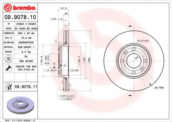 Imagine Disc frana BREMBO 09.9078.11