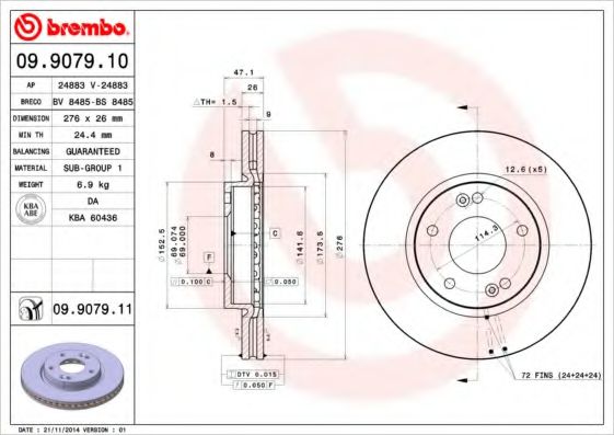 Imagine Disc frana BREMBO 09.9079.10