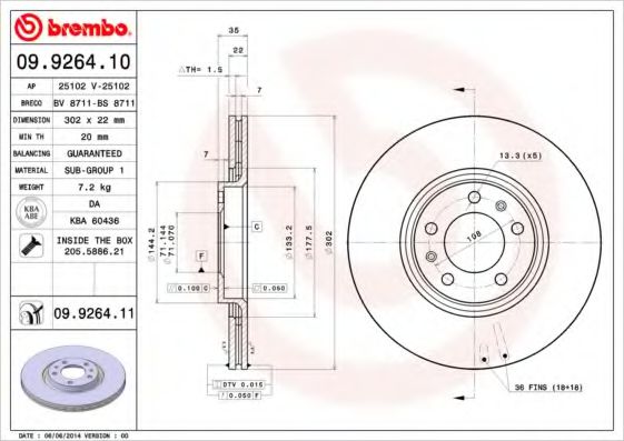 Imagine Disc frana BREMBO 09.9264.10