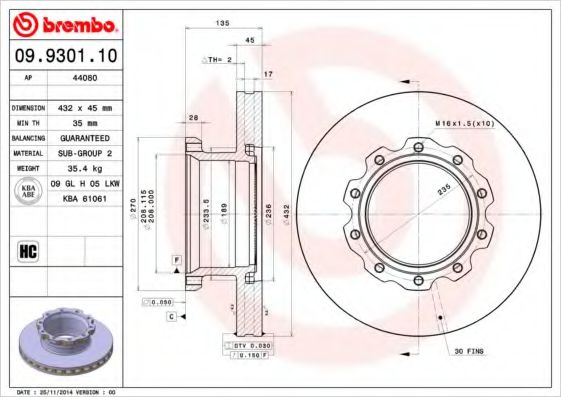 Imagine Disc frana BREMBO 09.9301.10