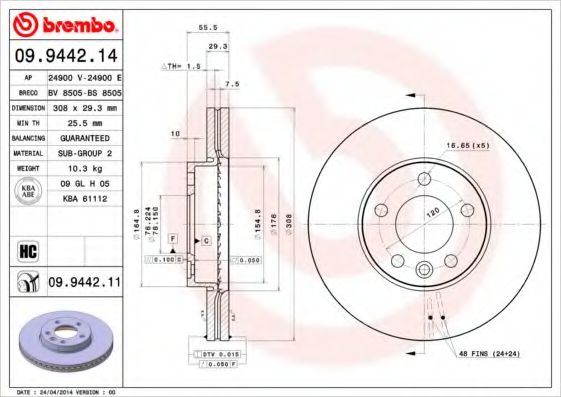 Imagine Disc frana BREMBO 09.9442.11