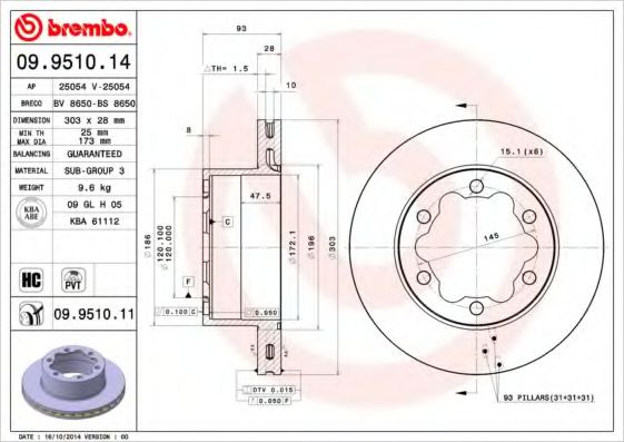 Imagine Disc frana BREMBO 09.9510.14