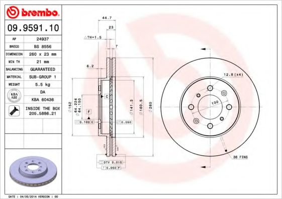 Imagine Disc frana BREMBO 09.9591.10