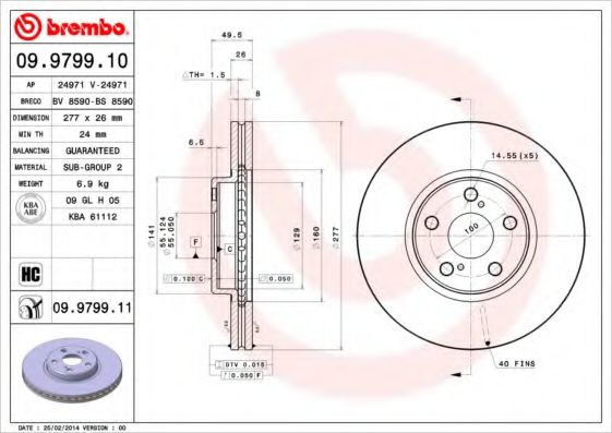 Imagine Disc frana BREMBO 09.9799.10