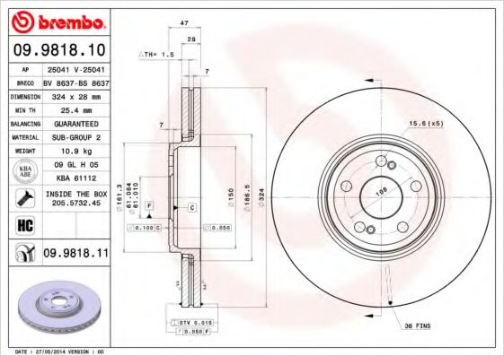 Imagine Disc frana BREMBO 09.9818.10