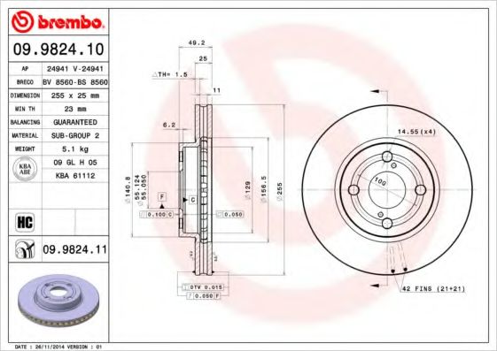 Imagine Disc frana BREMBO 09.9824.10