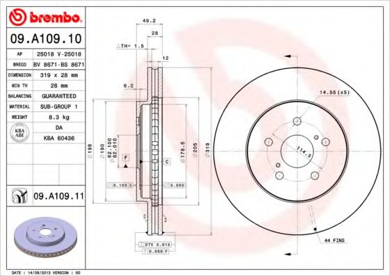 Imagine Disc frana BREMBO 09.A109.11