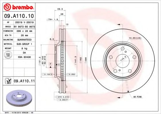 Imagine Disc frana BREMBO 09.A110.11