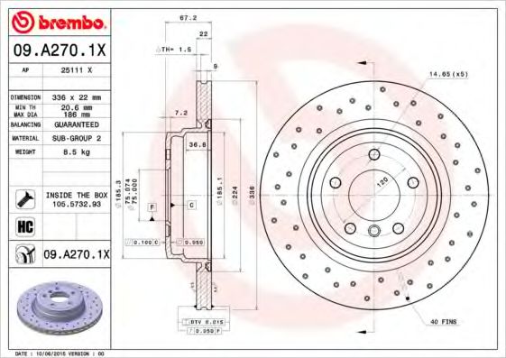 Imagine Disc frana BREMBO 09.A270.1X