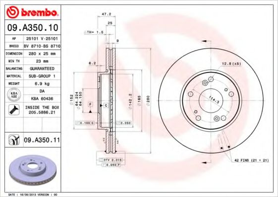 Imagine Disc frana BREMBO 09.A350.11