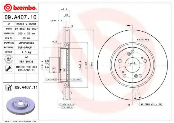 Imagine Disc frana BREMBO 09.A407.10