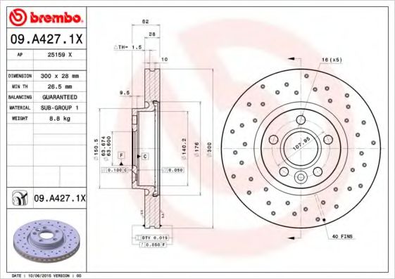 Imagine Disc frana BREMBO 09.A427.1X