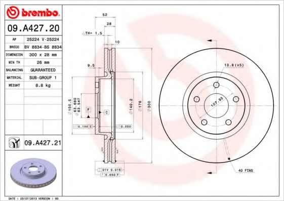 Imagine Disc frana BREMBO 09.A427.21