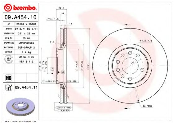 Imagine Disc frana BREMBO 09.A454.11