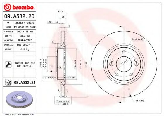 Imagine Disc frana BREMBO 09.A532.20