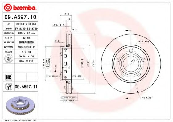 Imagine Disc frana BREMBO 09.A597.11