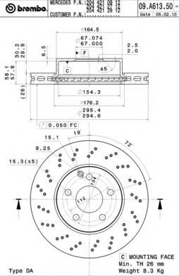 Imagine Disc frana BREMBO 09.A613.51