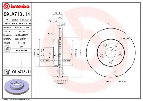 Imagine Disc frana BREMBO 09.A713.14