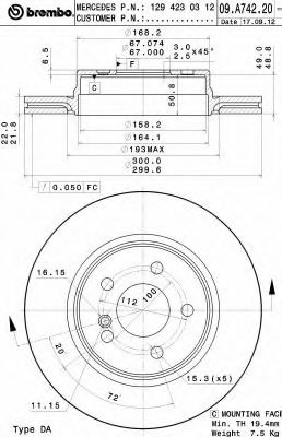 Imagine Disc frana BREMBO 09.A742.21