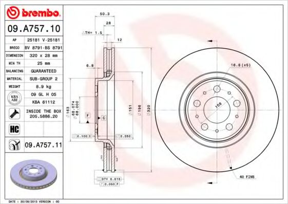 Imagine Disc frana BREMBO 09.A757.11