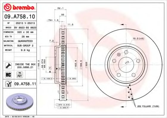 Imagine Disc frana BREMBO 09.A758.11