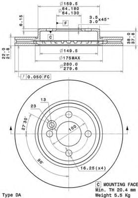 Imagine Disc frana BREMBO 09.A761.10