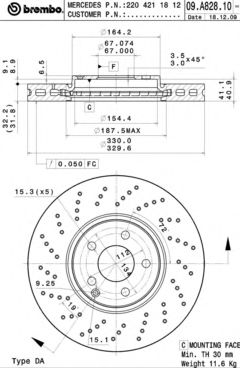 Imagine Disc frana BREMBO 09.A828.11