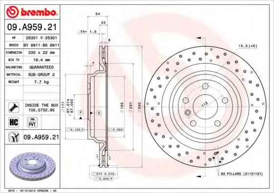 Imagine Disc frana BREMBO 09.A959.21