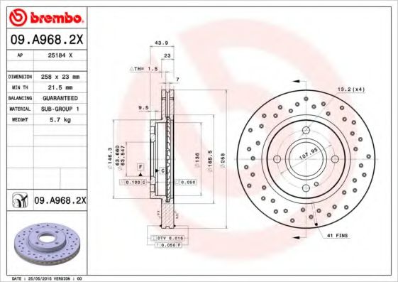 Imagine Disc frana BREMBO 09.A968.2X