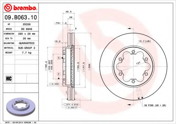 Imagine Disc frana BREMBO 09.B063.10