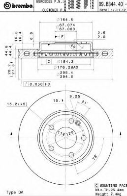 Imagine Disc frana BREMBO 09.B344.41