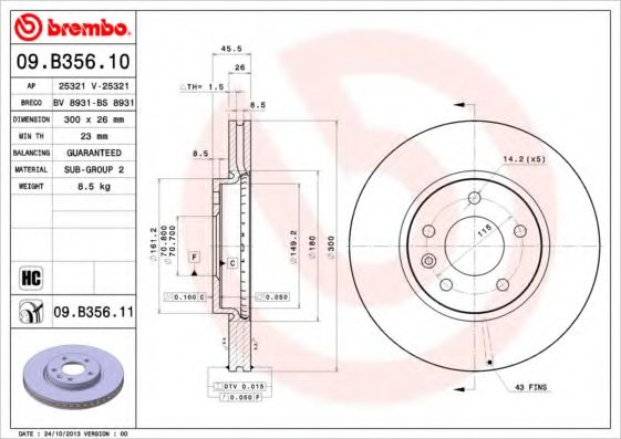 Imagine Disc frana BREMBO 09.B356.10