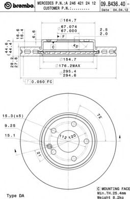 Imagine Disc frana BREMBO 09.B436.41