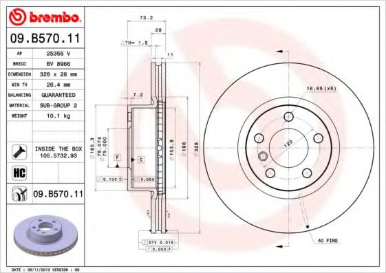 Imagine Disc frana BREMBO 09.B570.11