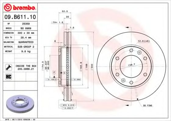 Imagine Disc frana BREMBO 09.B611.10