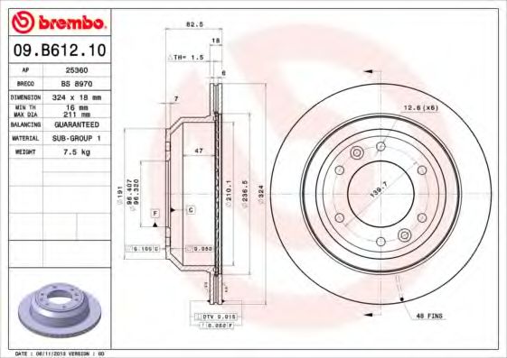 Imagine Disc frana BREMBO 09.B612.10