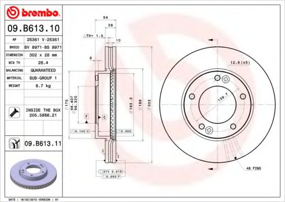 Imagine Disc frana BREMBO 09.B613.11