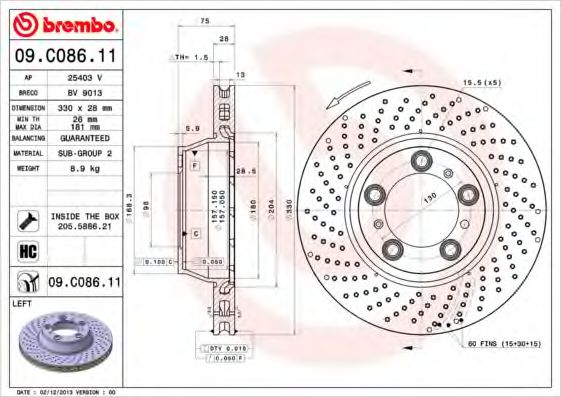 Imagine Disc frana BREMBO 09.C086.11