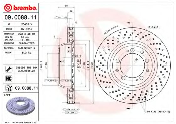 Imagine Disc frana BREMBO 09.C088.11