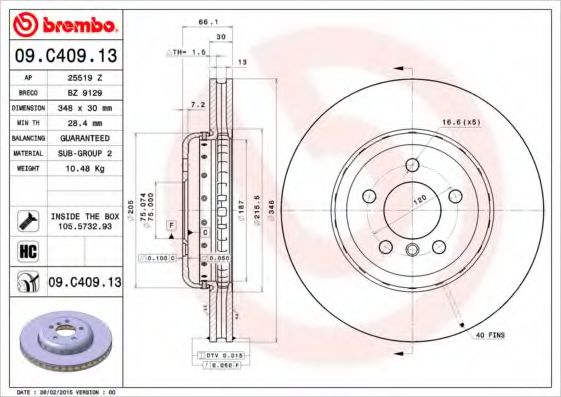 Imagine Disc frana BREMBO 09.C409.13