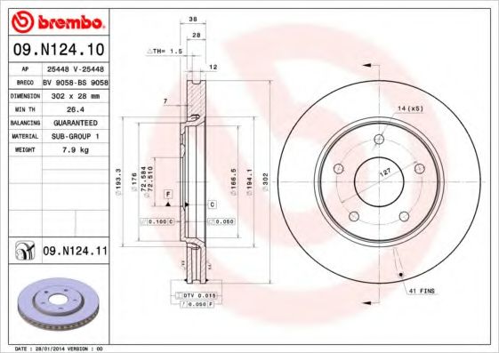 Imagine Disc frana BREMBO 09.N124.11