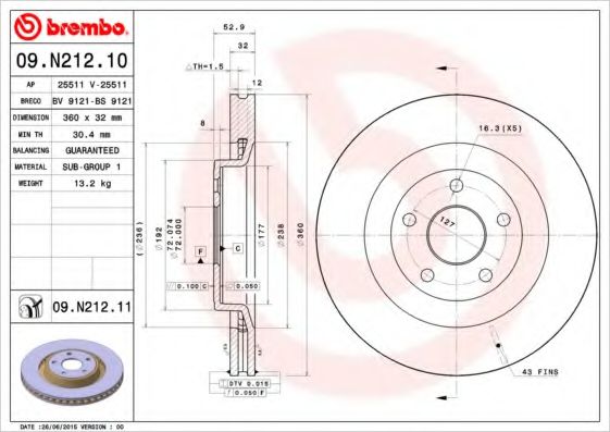 Imagine Disc frana BREMBO 09.N212.11