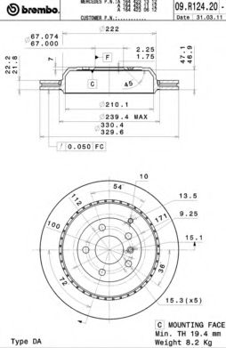 Imagine Disc frana BREMBO 09.R124.21