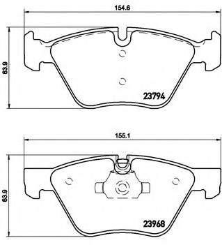 Imagine set placute frana,frana disc BREMBO P 06 036