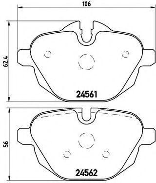 Imagine set placute frana,frana disc BREMBO P 06 064